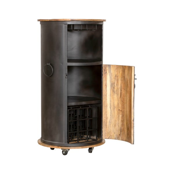 Crna metalna vitrina za vino broj boca 9 kom, 60x115 cm Luni – Interia Home & Living-image-4