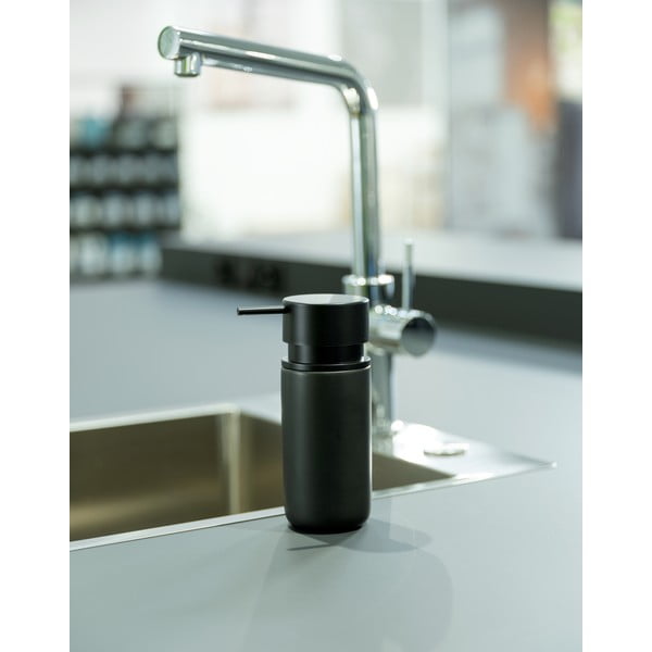 Crni keramički dozator za sapun Wenko Black Outdoor Kitchen Silo-image-1