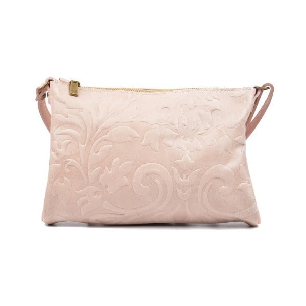 Ružičasta kožna torbica Carla Ferreri Beda