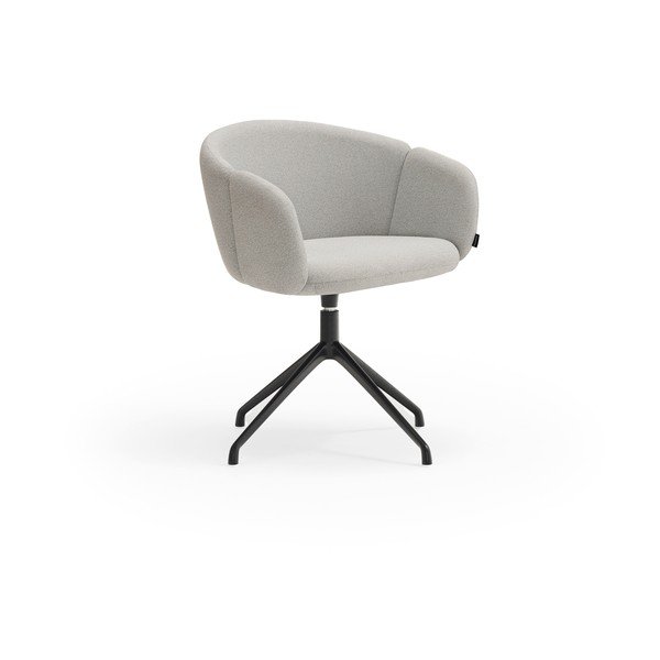 Svijetlo siva podstavljena blagovaonska stolica s naslonima za ruke Add – Teulat