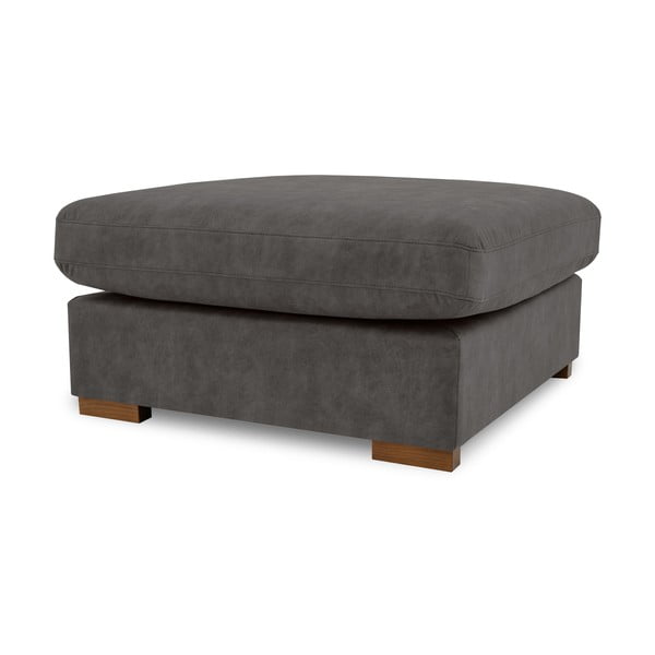 Antracitno sivi tabure od imitacije kože Hamburg – Scandic-image-2