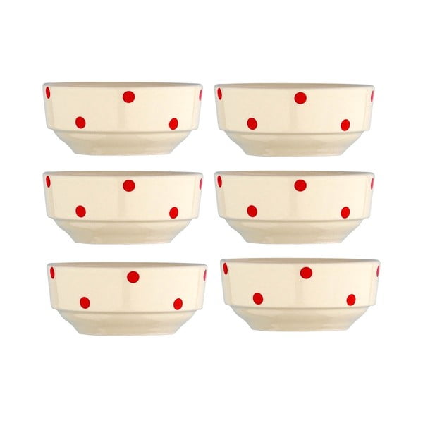 Set od 6 zdjelica na točkice Harlek, 10 cm