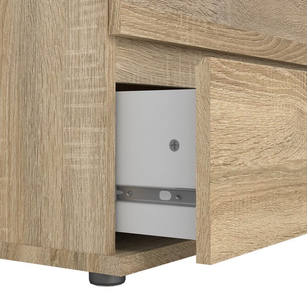 Visoka komoda u dekoru hrasta u prirodnoj boji 77x107 cm Nova – Tvilum-image-4