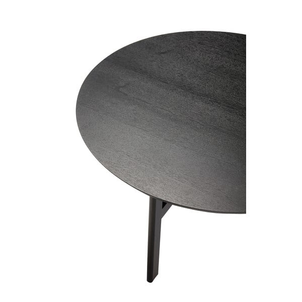 Crni okrugao stolić za kavu ø 80 cm Fjord – Hübsch-image-4