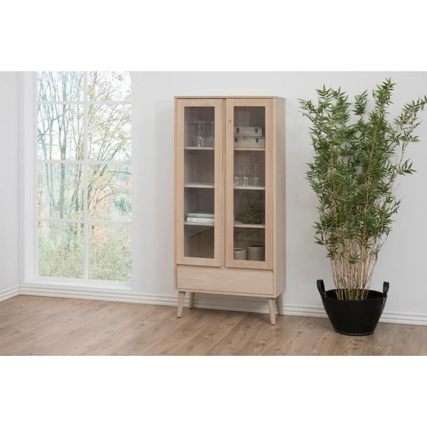 Vitrina u dekoru hrasta u prirodnoj boji 80x178 cm Nagano – Actona-image-1