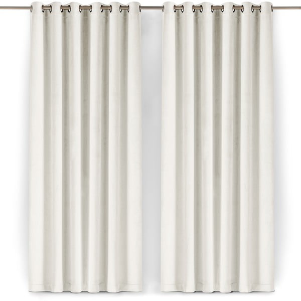 Krem zavjesa za djelomično zamračenje od samta 265x225 cm Velto – Filumi-image-4