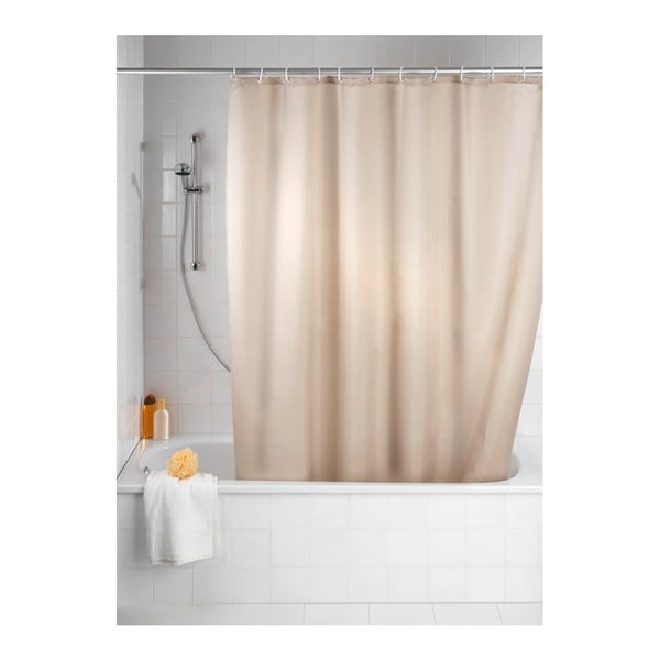 Bež zavjesa za tuš sa završnom obradom Wenko protiv plijesni, 180 x 200 cm-image-1