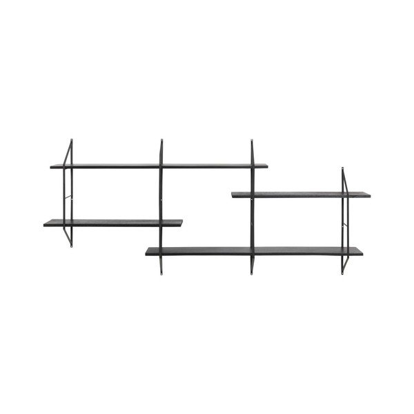 Crna zidna polica Actona Belfast, 191 x 79 cm-image-3