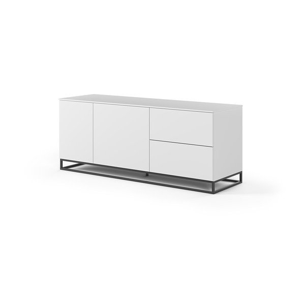 Bijela komoda s crnim metalnim nogama TemaHome Join-image-2