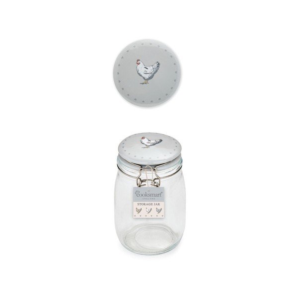 Staklena posuda sa zemljanim poklopcem Cooksmart England Farmers Kitchen, 1 l-image-1