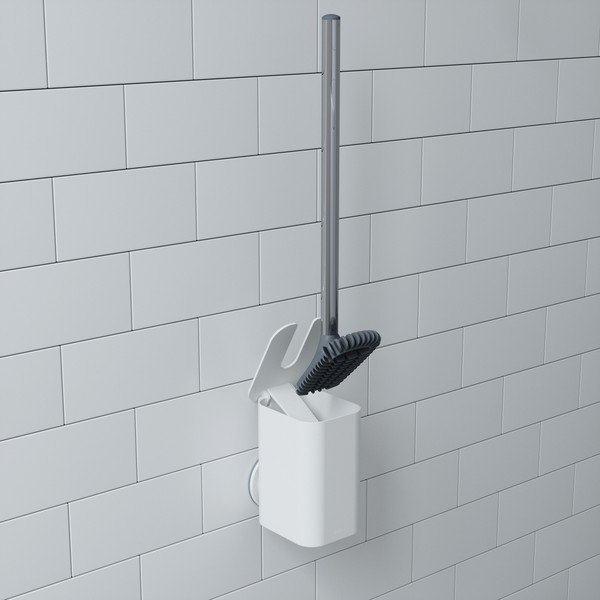 Bijela samodržća plastična WC četka Flex - Umbra-image-2