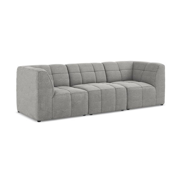 Siva sofa od bouclé tkanine 255 cm Aloha – Makamii