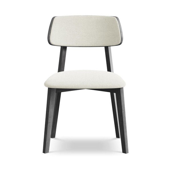 Krem blagovaonska stolica od masivnog drveta Niu – Makamii-image-1