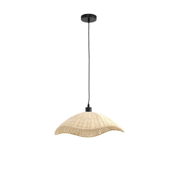 Krem stropna svjetiljka sa sjenilom od ratana ø 50 cm Cora – Geese