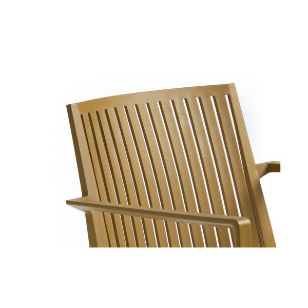 Smeđa plastična vrtna stolica Bars - Rojaplast-image-1