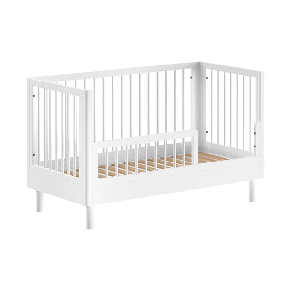 Bijeli dječji krevet od masivne bukve 70x140 cm Forrest – Vipack-image-2