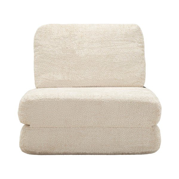 Bijela fotelja na rasklapanje od bouclé tkanine Faster – Mauro Ferretti-image-2