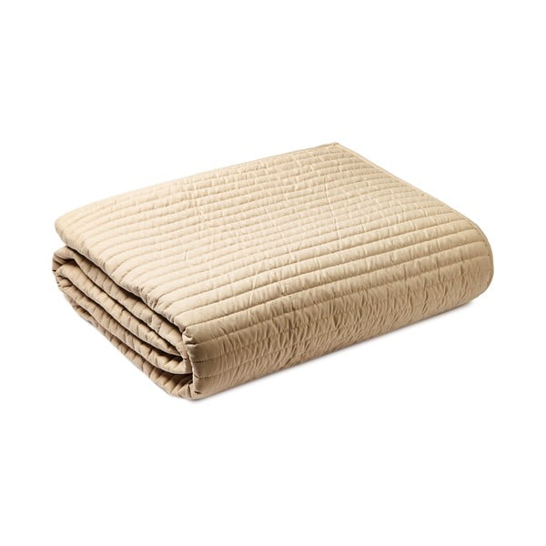 Bež prošiven prekrivač za bračni krevet 220x230 cm – Bianca