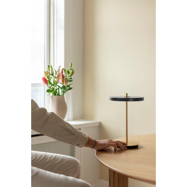 Antracitno siva LED stolna lampa s mogućnosti zatamnjivanja s metalnim sjenilom (visina 31 cm) Asteria Move – UMAGE-image-4