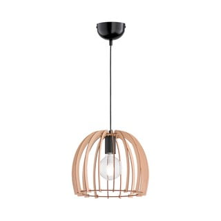 Bež viseća svjetiljka od drva i metala Trio Pendant Wood, visina 150 cm