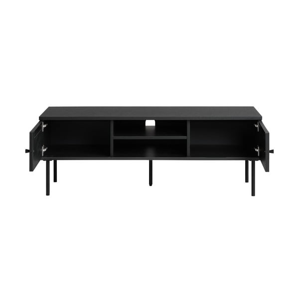 Crni TV stol u dekoru hrasta 120x43 cm Pensacola - Unique Furniture-image-4