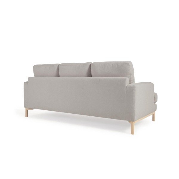 Siva sofa od bouclé tkanine 203 cm Mihaela – Kave Home-image-4