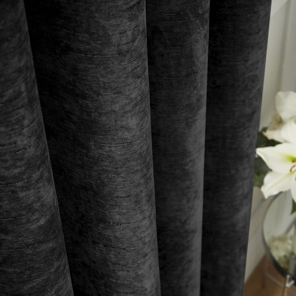 Crne termo izolacijske zavjese u setu 2 kom od šenila 229x229 cm Selene Luxury Chenille – Hyperion-image-3