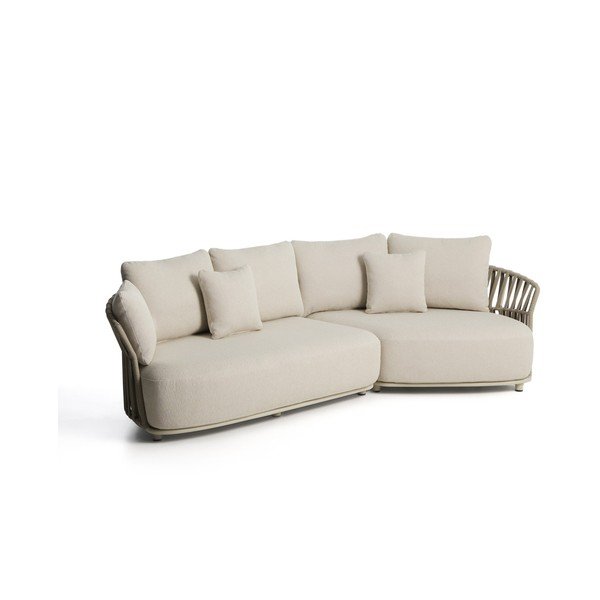 Bež/smeđe-siva podstavljena vrtna sofa Osani – Kave Home