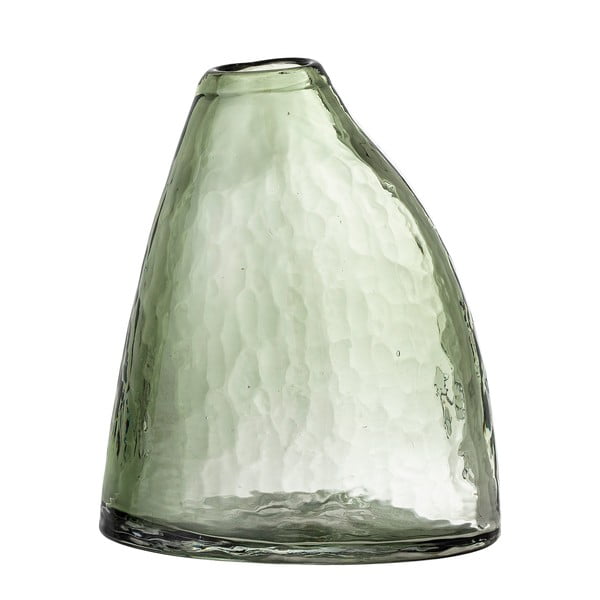 Zelena staklena vaza Bloomingville Ini, visina 19 cm