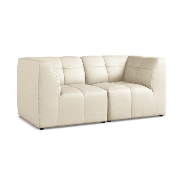 Bež sofa od imitacije kože 180 cm Aloha – Makamii-image-2