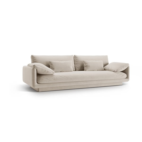 Bijela baršunasti sofa 250 cm Torino – Micadoni -image-1