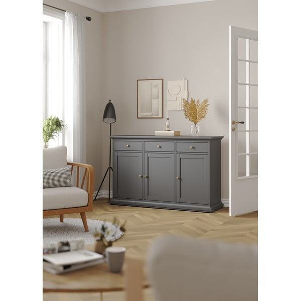 Siva niska komoda 144x92 cm Paris – Tvilum-image-1