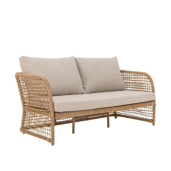 Bež/u prirodnoj boji vrtna sofa od umjetnog ratana Penzano – Bloomingville