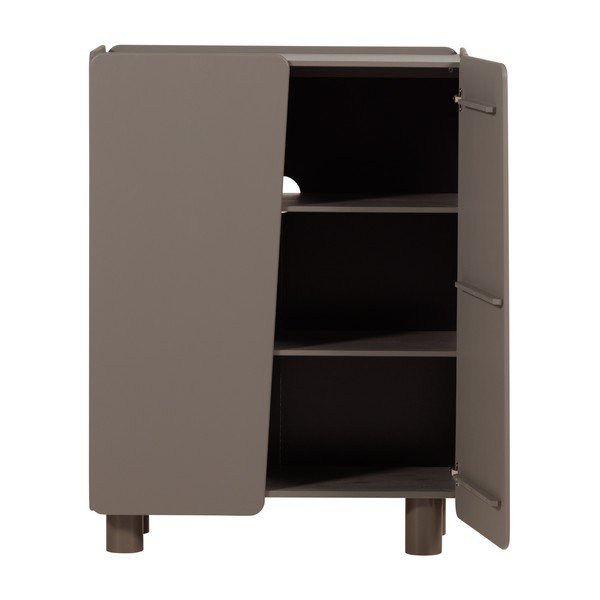 Smeđi ormarić od masivnog bora 100x135x45 cm Root – WOOOD-image-3