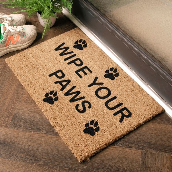 Otirač od kokosovih vlakana 40x60 cm Wipe Your Paws – Artsy Doormats-image-1