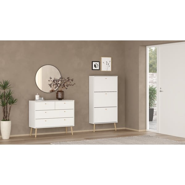 Bijeli preklopni ormarić za cipele Bodo – Tvilum-image-1