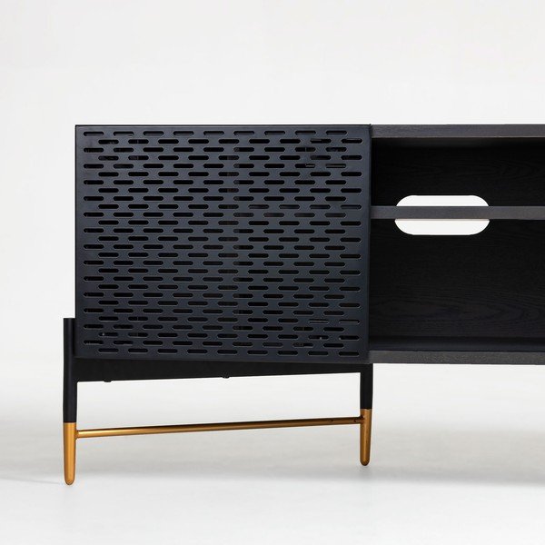 Crna TV klupa Kave Home Norfort-image-1