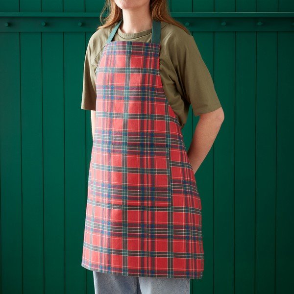 Pamučna pregača s božićnim motivom Christmas Tartan Check – Catherine Lansfield-image-1