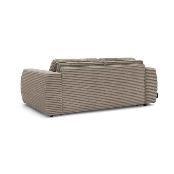 Smeđe-siva sofa za spavanje/sklopiva od samta 240 cm Hugo – Bobochic Paris-image-3