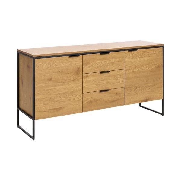 Komoda u dekoru hrasta u prirodnoj boji 155x81x45 cm Cesura – Unique Furniture-image-2