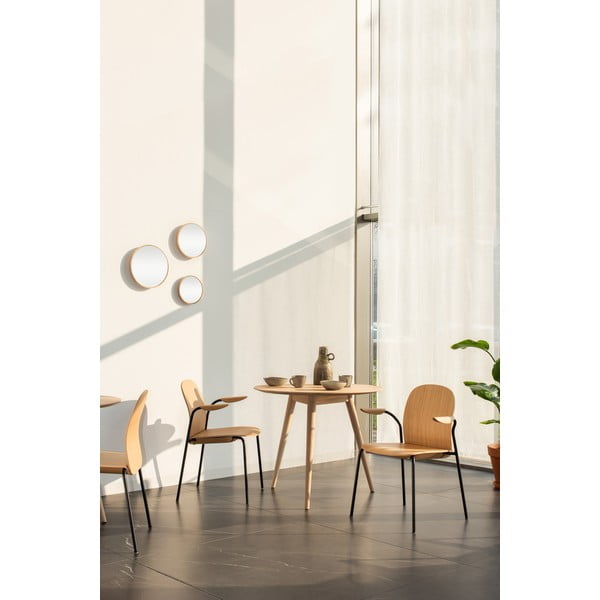 Smeđe/konjak smeđe sklopive blagovaonske stolice u setu 2 kom u dekoru oraha Book – Gazzda-image-2