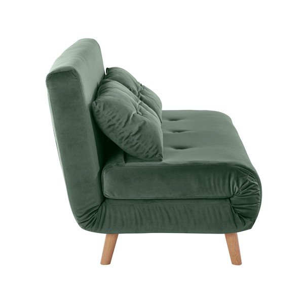 Zelena baršunasta sofa 125 cm Magalli - Støraa-image-3