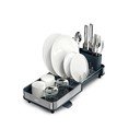 Crni plastičan prilagodljiv ocjeđivač za posuđe 31x19 cm Extend Slim Steel – Joseph Joseph