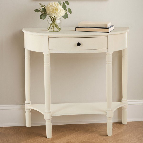 Bijeli pomoćni stol od masivnog bora 33x81 cm Heritage – Premier Housewares-image-1