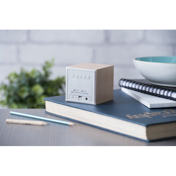 Digitalna budilica Wooden Cube Click – Gingko-image-1