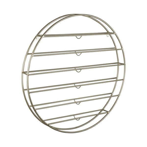 Zidni metalni držač za boce vina u zlatnoj boji broj boca 12 kom 80x80x9 cm Redondo – PT LIVING-image-2