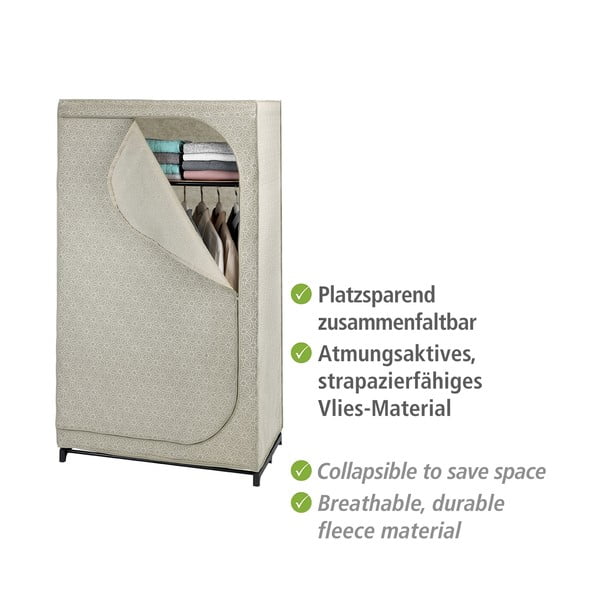 Bež tekstilni ormar 90x160 cm Balance – Wenko-image-3