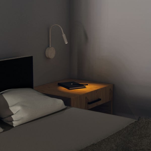 Bijela zidna svjetiljka SULION Leo, visina 53 cm-image-1