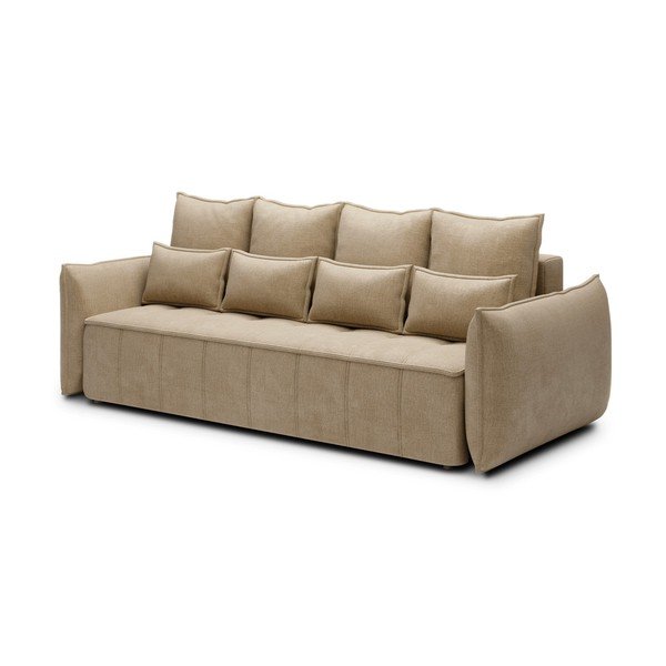 Svjetlo smeđa baršunasti sklopiva/s prostorom za odlaganje sofa 242 cm Weltton – ELTAP-image-2