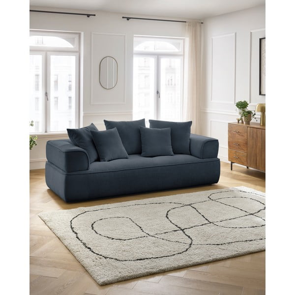 Tamno plava sofa od šenila 237 cm Whesley – Bobochic Paris-image-1